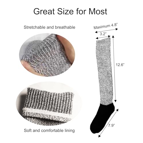 Cut Resistant Hokey Socks Youth, Level 5 Cut protection for Ice Hockey, Skate, Yard, Gardening, Industrial Work, Anti-Cut Work Socks for Construction, Glass Handling & Outdoor Use3