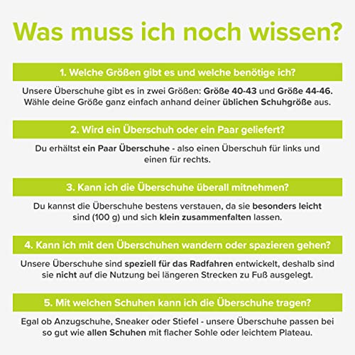 VELMIA Schuhüberzieher wasserdicht Schwarz I Regenschutz Schuhe Fahrrad mit reflektierendem Material und verstärkter Spitze I Regen Überschuhe Fahrrad