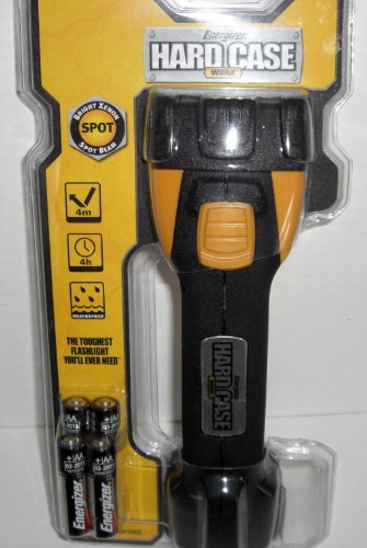 Energizer Hardcase Flashlight w/ 4AA Energizer Alkaline Batteries (Pack of 2)