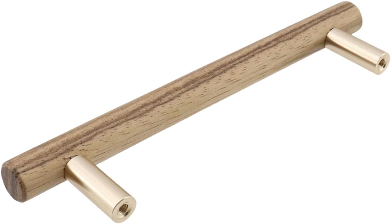 Semetall 8Pcs Wood Drawer Pulls,5 inch Hole Center Pull Handles Wood,Wooden Handles for Dresser Drawers,Cabinets,Kitchen,Wardrobe