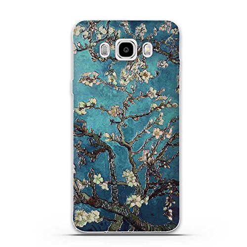 FUBAODA para Samsung Galaxy J5(2016) clásico de la Flor Patrón,Fina,Resistente a los arañazos en su Parte Trasera,Amortigua los Golpes,Protectora Anti-Golpes para para Samsung Galaxy J5(2016)