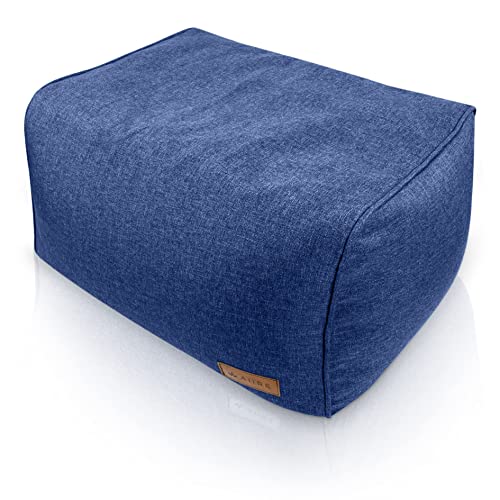 Aiire Reposapies Puff Salon Moderno - Puf Cuadrado o Taburete para Reposa Pies Sofa - Cojin de Suelo XXL para Decoracion Hogar Moderno, Habitación Adolescente o Bean Bag Gamer Azul