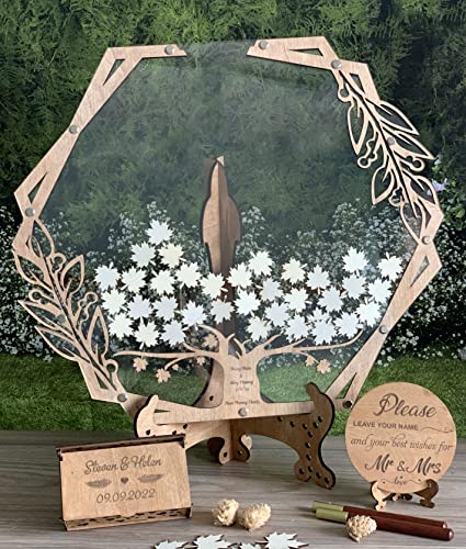 Larry Workshop Tree With Leaves Personalized Wedding Guest Book Alternative thumb #3