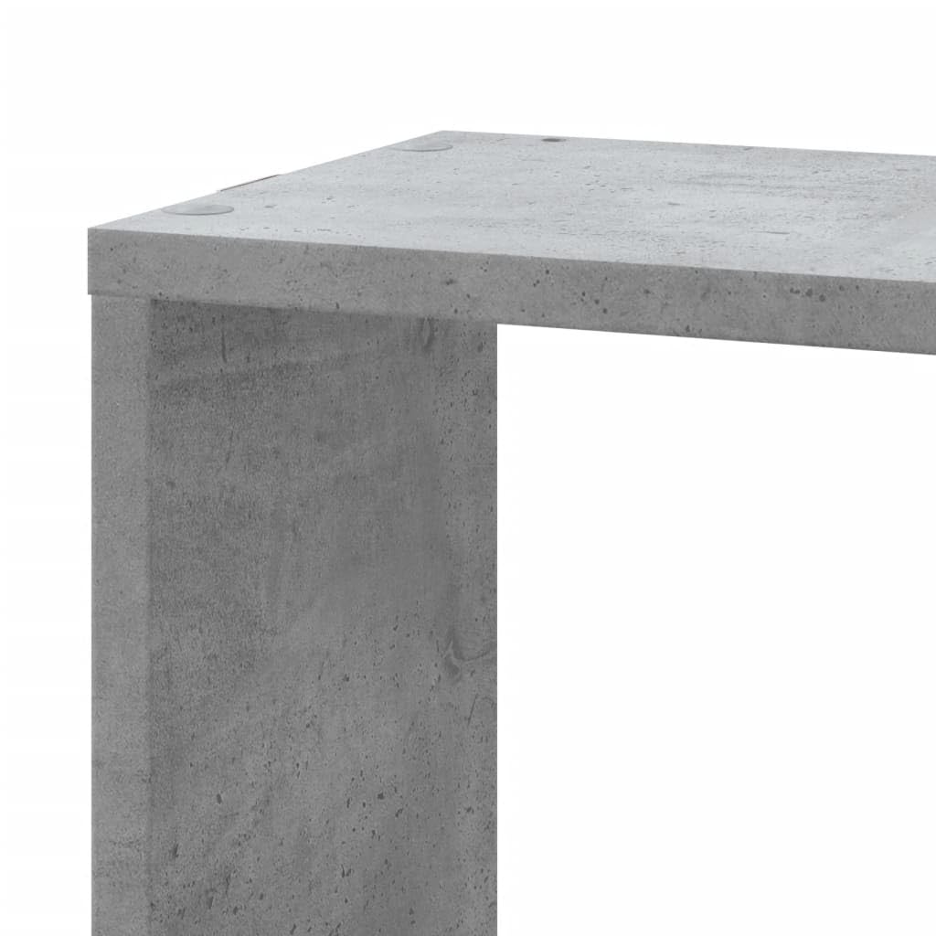 vidaXL Estantería de Pared de Esquina Madera Gris hormigón 45x45x147cm, Estante de Esquina, Estante montado en la Pared, Estante de exhibición de Pared