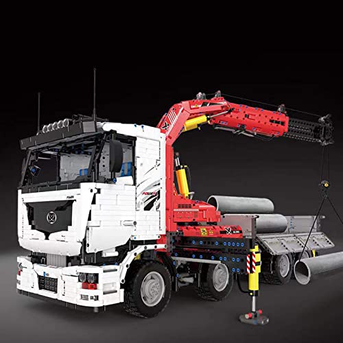 Kranwagen Bauset, 2.4Ghz / APP RC Konstruktionsspielzeug Truck Modell pneumatisch mit Motor, Mold King 19002, 8238… – Bild 3