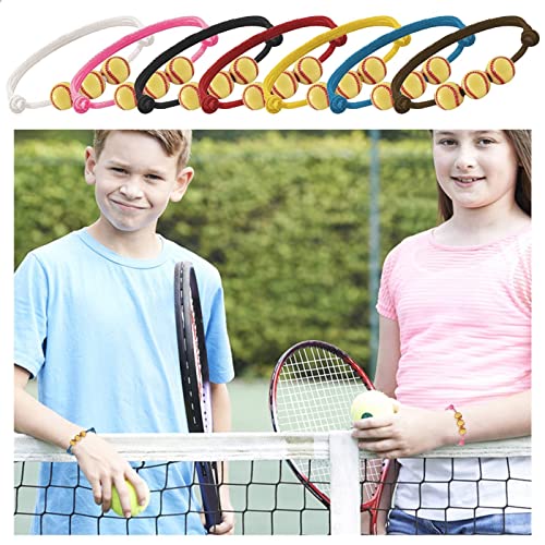 Pulsera de softball cómoda y ajustable con cuentas amarillas que no se rompe 5