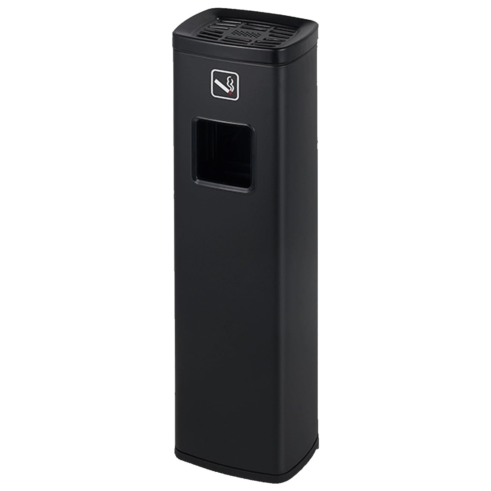 IUokLU Standing Ashtray Outdoor Cigarette Disposal Trash Can for Patio,Garden,Office,Restaurant,Hotel,Bar（Black）