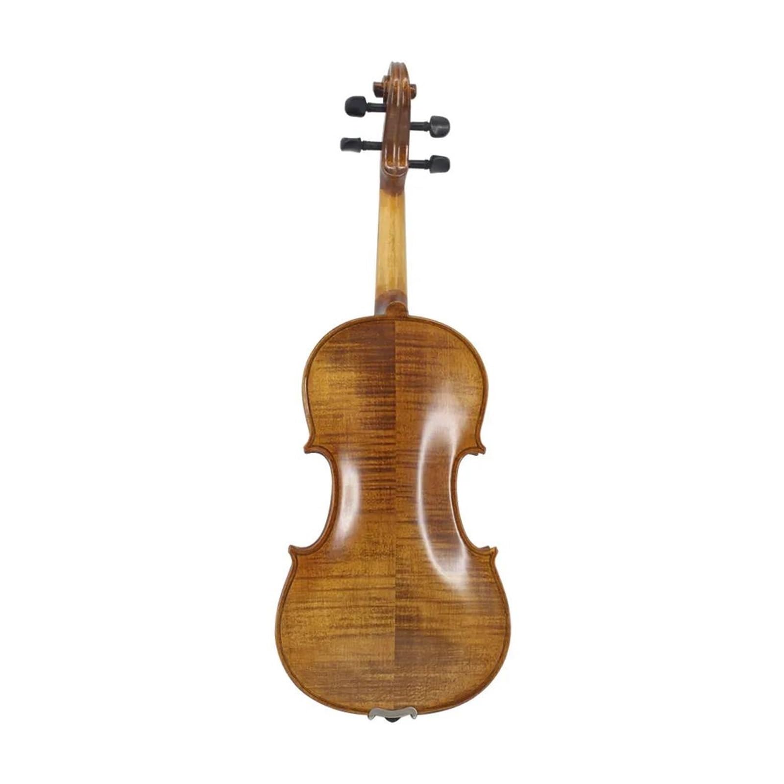 Violín De Tamaño Completo 4/4 De Arce Flameado Hecho A Mano Con Tapa De Abeto Ébano Con Estuche Y Sordina Para Arco Instrumento De Violín(1/8)