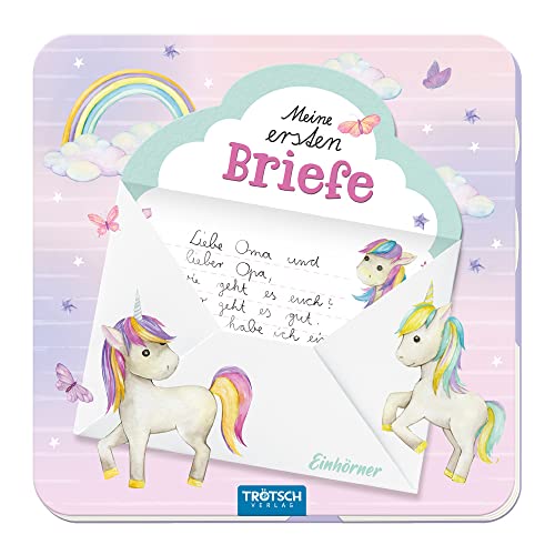 Trötsch Meine ersten Briefe Briefpapierbuch Einhorn: Kinder Geschenke Briefe Briefpapier Geschenkidee Einhorn