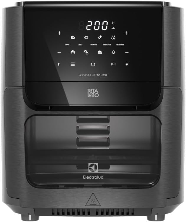 Electrolux Air Fryer Oven Electrolux por Rita Lobo 12L Digital Grafite Experience 1700W (EAF85) 127V