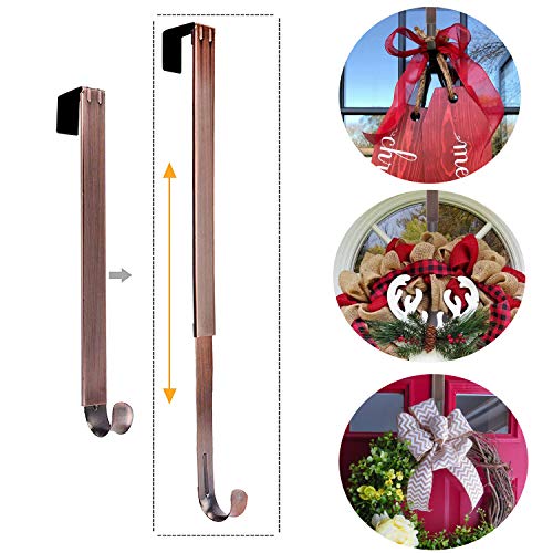 LBSUN L-05, Adjustable Hanger Holder & Wreath Hook Door, Bronze