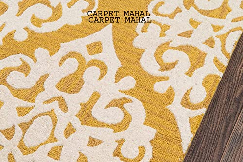 Image of Carpet Mahal Export Quality Handmade Tuffted Pure Woollen Carpet for Living Room Bedroom Size 8 x 11 feet (240X330 Cm) Color-Multi