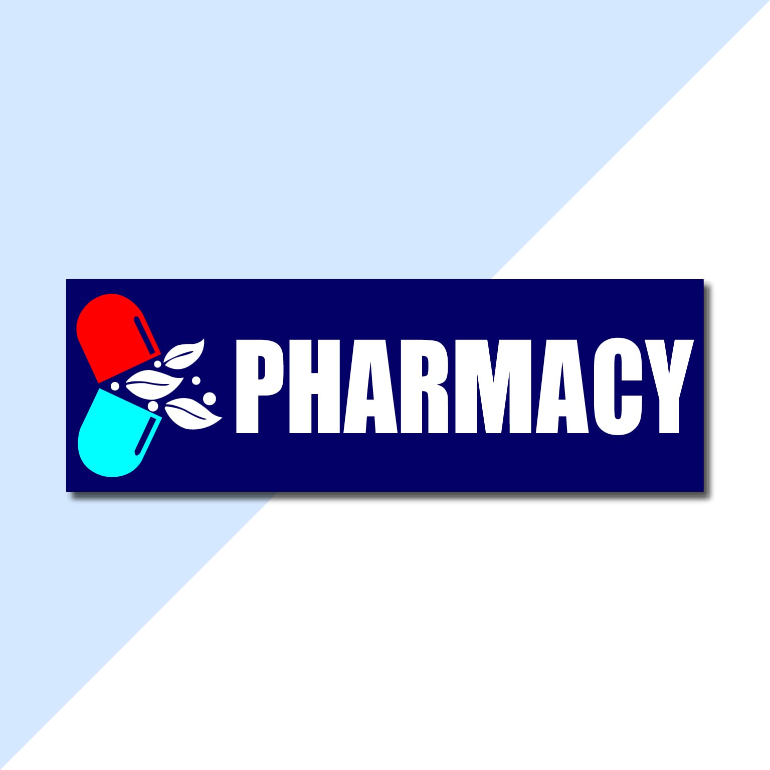 BIRD'S MIND Pharmacy Sign Board For Hospital Entrance Clinic Signage Business Commercial Sign Board (L x H 33 x 10 CM)