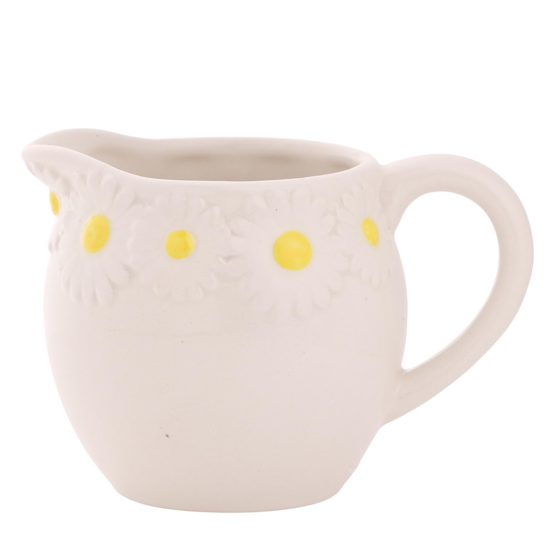 Pichet marguerite en céramique blanche pour remplacer vos carafes ternes