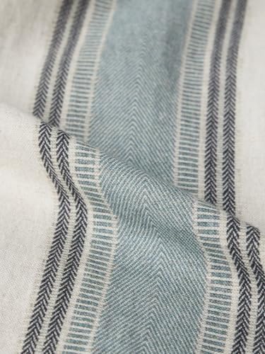 Image of The Souled Store Cotton Linen Stripes: Apricot Men and Boys Long Sleeves Collared Neck Orange Stripes Regular Fit Lightweight Comfortable Summer Cotton Linen Shirts