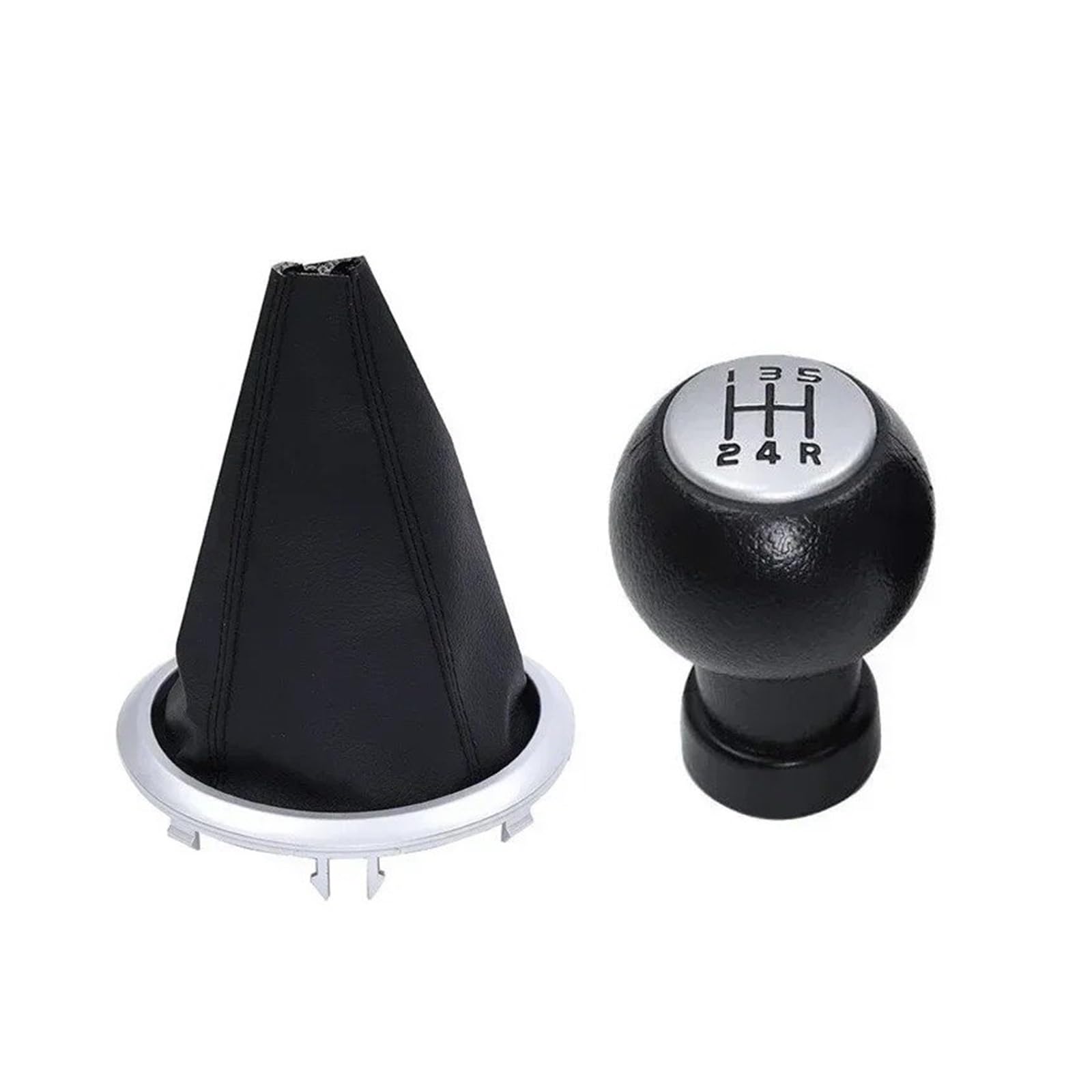 Dajmsuy Matte Silver Set For Suzuki For Swift For Sx4 For Alto Car Hand Speed Gear Shift Knob Gaitor Collar Case Car Gear Shift(Matte Silver Set)