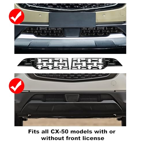 Image of CDEFG 2Pcs 2023 2024 2025 2026 Mazda CX-50 Front Grill Mesh Inserts Trims | CX50 Front Grille Guard for 2023-2026 Mazda CX50 Car Exterior Accessories ABS Material