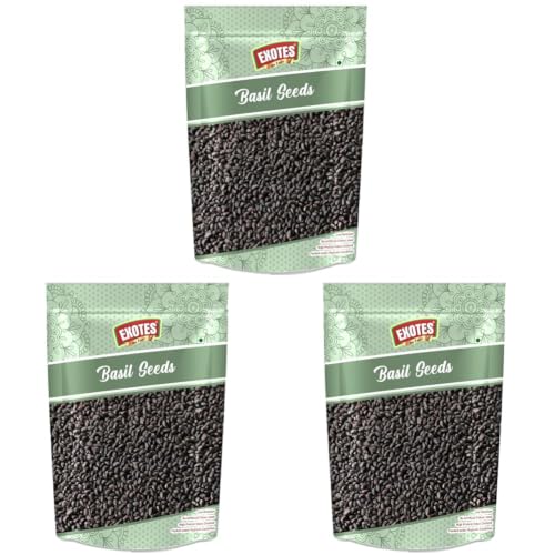 Image of Exotes Premium Dry Fruits (Basil Seeds /Sabja), 250 g (Pack of 3)