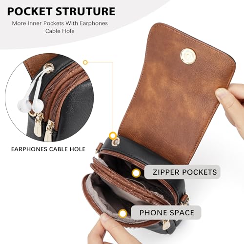 Image of BOSTANTEN Crossbody Bags for Women Cell Phone Purse Leather Wallet Handbags with Card Slots