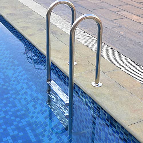 Escalera para piscina con 2 peldaños de acero inoxidable miniatura 6