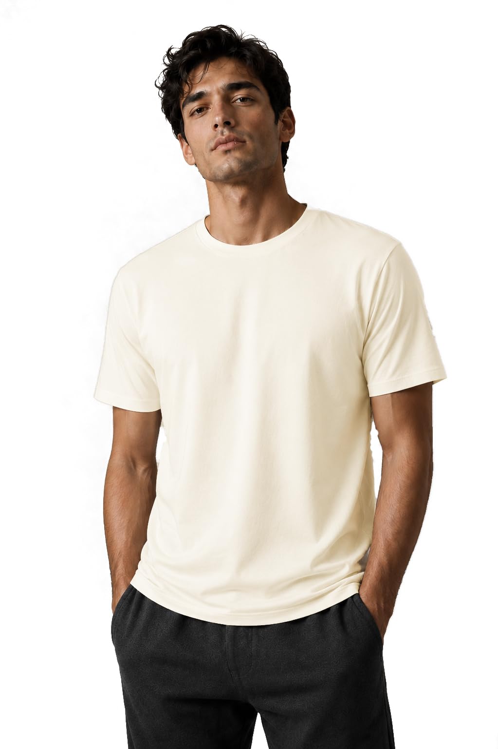 Men’s Crew Neck T-Shirt – Soft & Pure Cotton | Regular Fit | Comfortable Everyday Casual Wear | Short Sleeves | Every Season | Solid Colors-picture-52