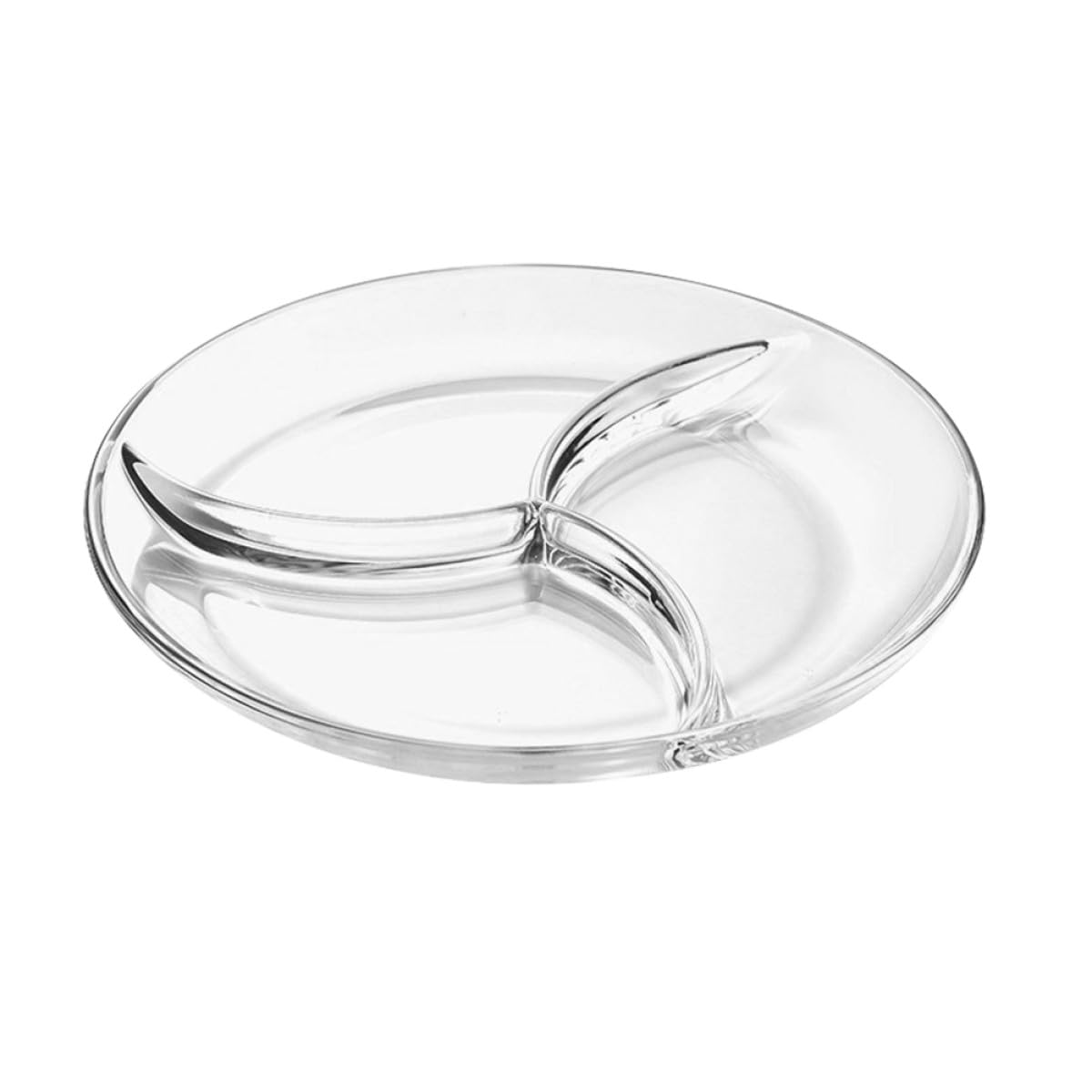 Homoyoyo Plateau de Desserts en Verre Trempé Multi-compartiments, Design Chic et Compact, Assiette Alimentaire Pratique pour Maison et Bars