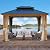 MELLCOM 11' x 13' Hardtop Cedar Wood Gazebo for Patios, Outdoor Cedar Framed Gazebo with Double Metal Roof, Solid Wooden Framed Gazebo with Privacy Curtains and Mosquito Nettings for Garden, Backyard