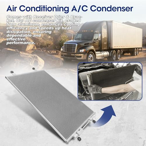 Image of Air Conditioning A /C Condenser Compatible with Freightliner & Sterling Truck Models # 2265662000, 2262272000, 2262390000