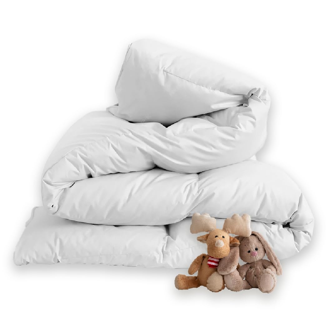 MH Home 9 Tog Toddler Duvet All Season Comforter, Lightweight Skin Friendly Quilt, Down Alternative Ultra-Soft Plush Breathable Quilt 120x150 cm (9 Tog Duvet)