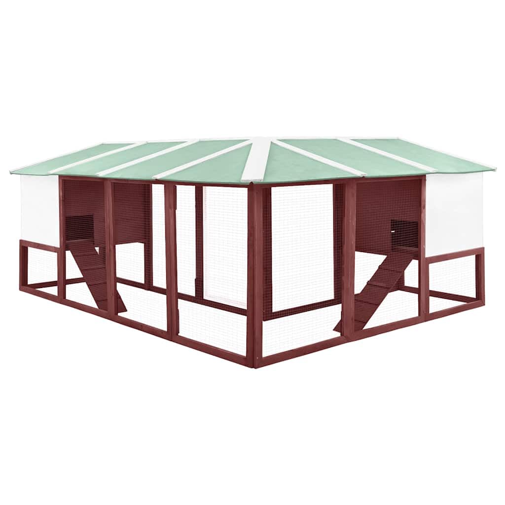 Jaula para conejos con rueda libre, jaula, recinto, caseta, caña, pico, pajarera, madera, metal, con piso, techo y rampa para jardín, balcón, apartamento, 250 x 192 x 105 cm