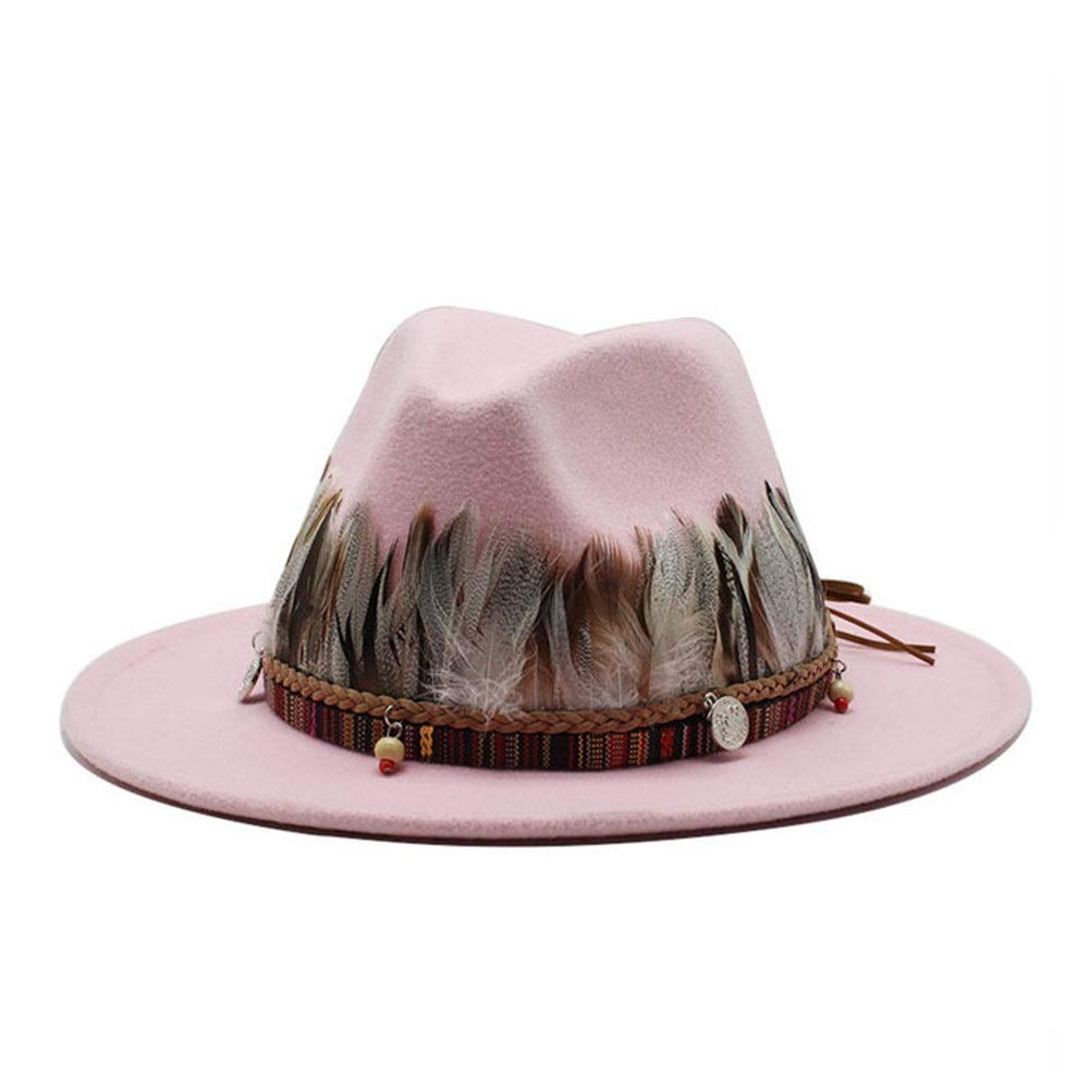 SGJFZD Soft Wool Hat Floppy Wide Brim 