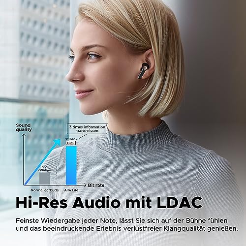 SoundPEATS Kabellose Kopfhörer - Air4 Lite Hi-Res Audio-Ohrhörer mit Bluetooth 5.3 und LDAC-Codec, 6 Mikrofone für Geräuschunterdrückung bei Anrufen, 30 Std. Akkulaufzeit, Multipoint-Verbindung – Bild 3