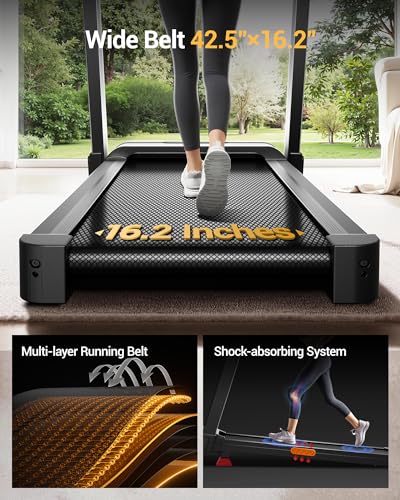 Image of CURSOR Treadmills for Home with 20% Incline, 400 lb Capacity & 8.7MPH Compact Folding Treadmill 3.5HP Brushless, 42.5 inch *16.1 inch Running Area & Shock Absorption for Running /Walking