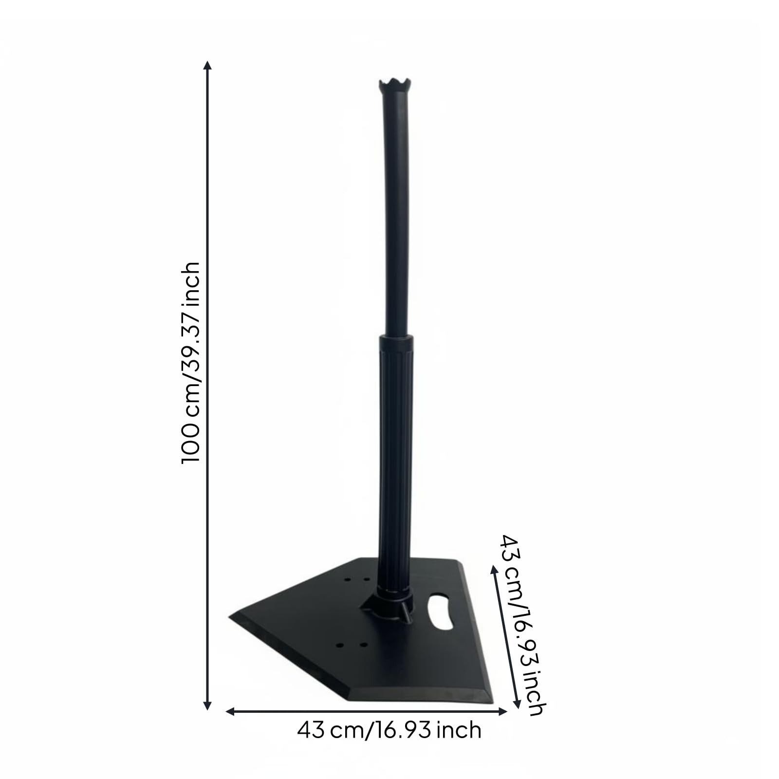 F Fityle Entrenador de Béisbol para Niños tee de Bateo Entrenamiento Soporte Estable Altura Ajustable Poste Telescópico Goma con, Adulto, Cinco Orificios, Telescópico 50-100CM