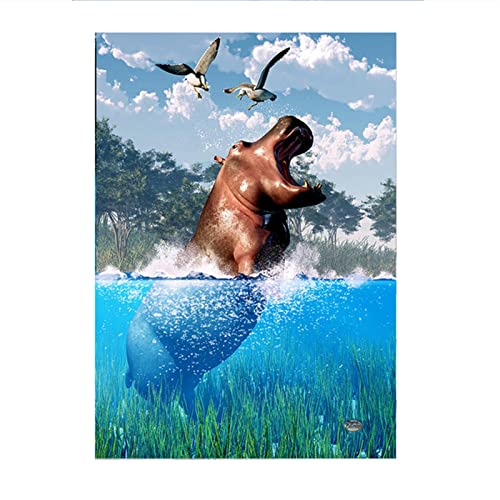 Peinture diamant strass 5D kit oiseau broderie grand format pour décoration murale éclatante