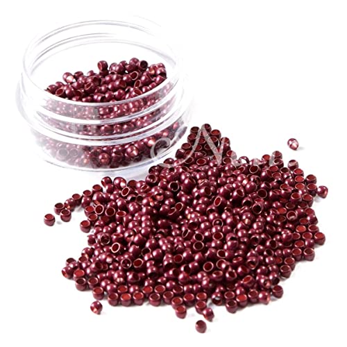 Neitsi Non-Silicone Nano Rings Beads for Nano Tip Remy Hair Extensions (1000pcs, Redwine)