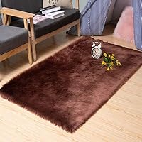 ムートン　茶色と白のチェック柄ラグ アニマル 牛柄 ゴールドペイント | フェイクカウハイドラグ