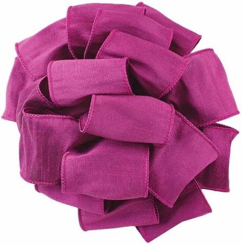 Offray Anisha Wired Edge Ribbon, 1-1/2-Inch by 25-Yard, Magenta