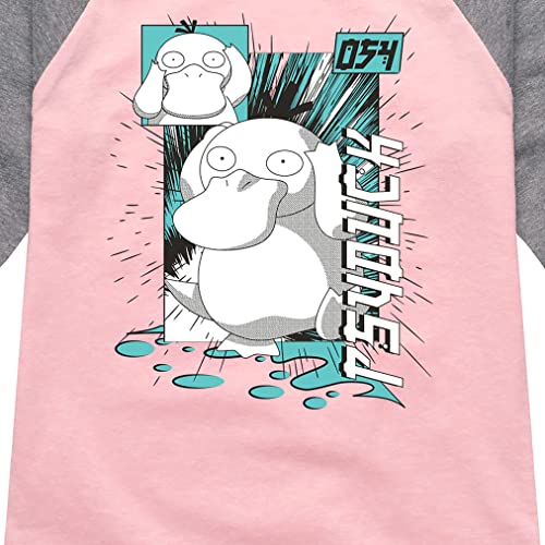 HYBRID APPAREL - Pokémon - Psyduck Anime - Girls Raglan Graphic T-Shirt3