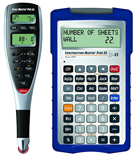 Calculated Industries 6135 2 Piece Scale Master Pro XE Advanced Digital Plan Measure | Bundled with Free Construction Master Plus EZ Contractors Prompting Calculator