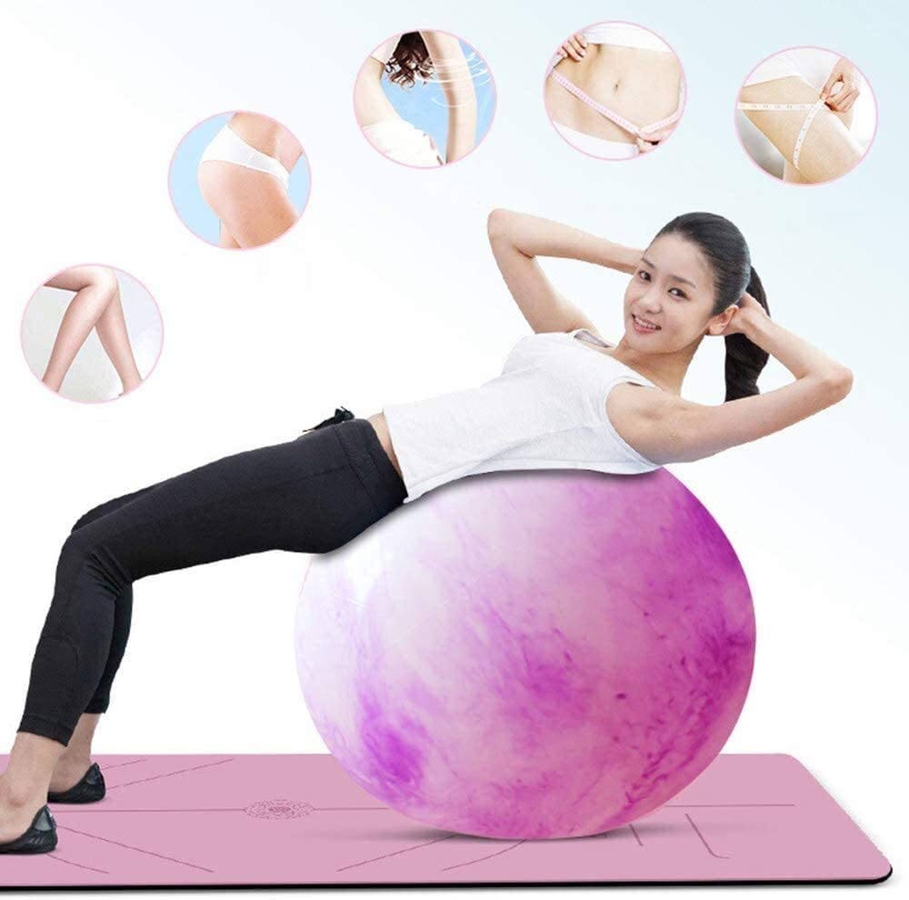 Pilates-Ball für Fitness, Balance-Training und Geburtshilfe mit Luftpumpe, Fitnessstudio & Heimbüro, 55 cm Stabilitäts-Yoga-Ball