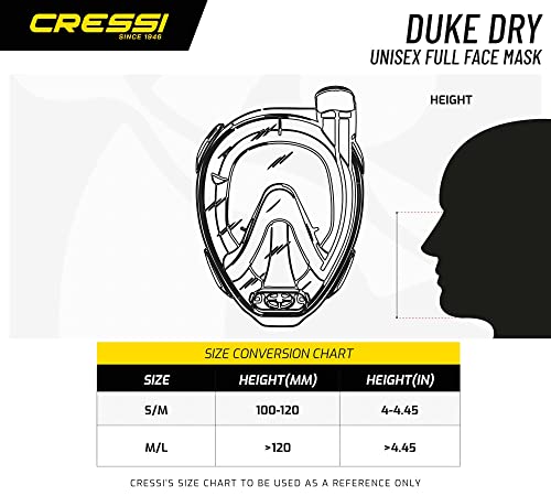 Cressi Duke Dry, Black/Black, S/M #TOP5