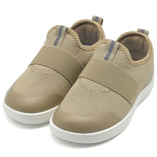 Kids Sneakers for Boys Girls Slip On Wide Toe Box Barefoot Shoes Toddler Minimalist Zero Drop Sneakers Breathable Tennis Walking Shoes