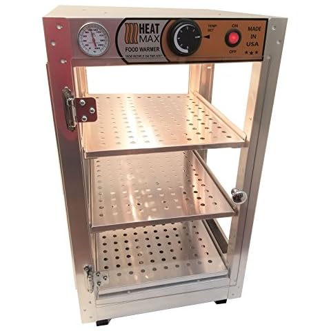 HeatMax 14x14x24 Commercial Food Warmer, Pizza, Pastry, Patty, Empanada, Hot Food, Concession, Catering, Convenience Store, Display Case - Made in USA with Service and Support Cover