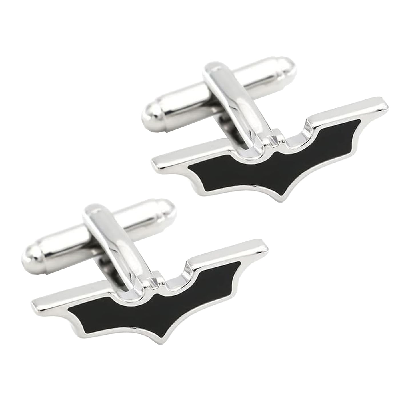 Loouer Black Batman Cufflinks for Men Metal Cufflinks Mens French Shirt Cuff Links with Flannel Drawstring Bag (B07K2W7LW5) Amazon Price History, Amazon Price Tracker