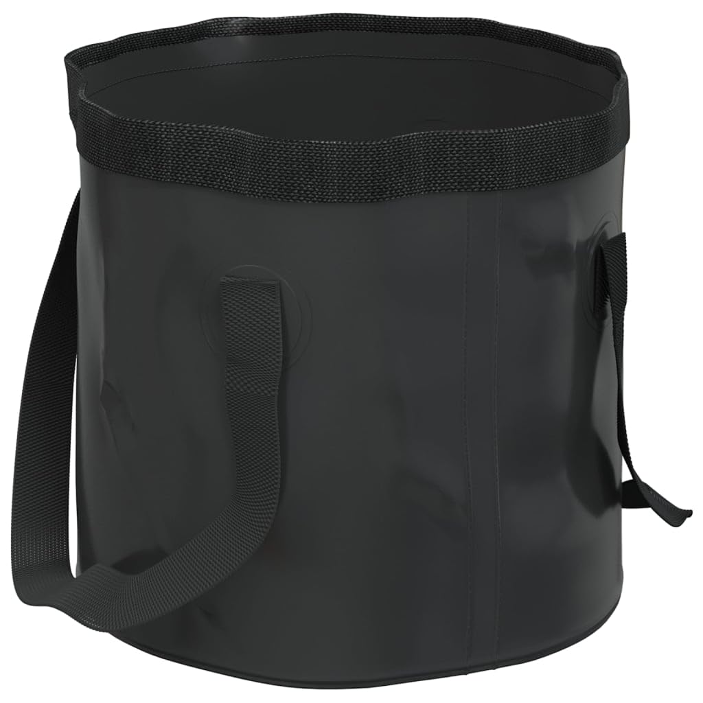 Outdoor Freizeit Falteimer 2 Stück Schwarz 30L PVC Camping & Wandern