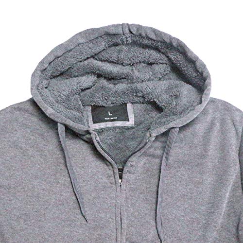 Image of Gary Com Heavyweight Sherpa Hoodies for Men, Thick Fleece Lined Full Zip Up Winter Warm Sweatshirts Work Jackets