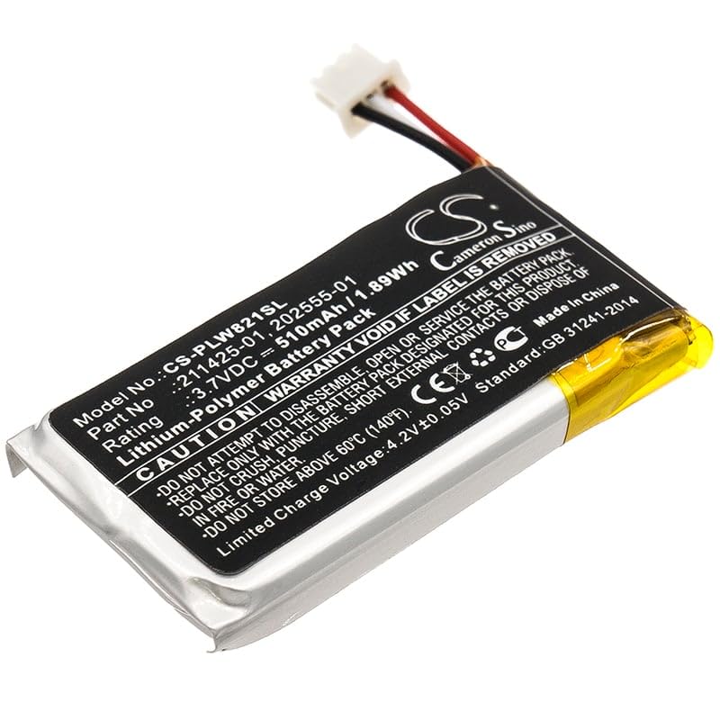 Eotdoo Batterie de rechange 510 mAh pour Plantronics Savi 8210, Savi W8210, numéro de pièce : 202555-01, 211425-01