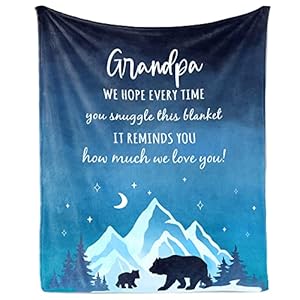 Julazy Grandpa Gifts Blanket 60″x50″, Gifts for Grandpa from Granddaughter Grandson, Grandpa Gifts from Grandchildren, Best Granddad Gifts, Great Grandfather Gifts Ideas Throw Blankets