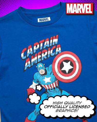 Marvel Boys Shirts Spiderman Avengers Hulk Iron Man Graphic Tees for Boys - image 4